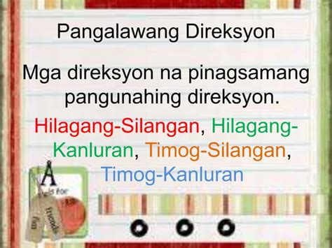 kahulugan ng pangalawang direksyon|Gr 3 pangalawang direksyon .